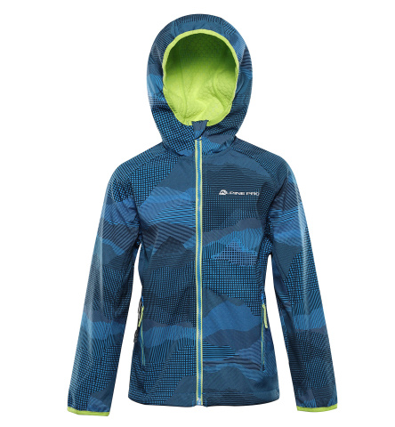 ALPINE PRO - EZORO DĚTSKÁ SOFTSHELLOVÁ BUNDA S MEMBRÁNOU