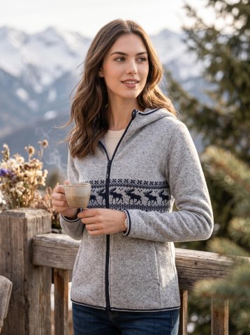 ALPINE PRO - NORESA DÁMSKÝ HŘEJIVÝ SVETR S KAPUCÍ