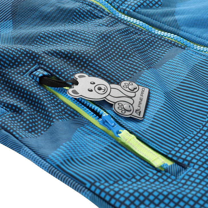 ALPINE PRO - EZORO DĚTSKÁ SOFTSHELLOVÁ BUNDA S MEMBRÁNOU