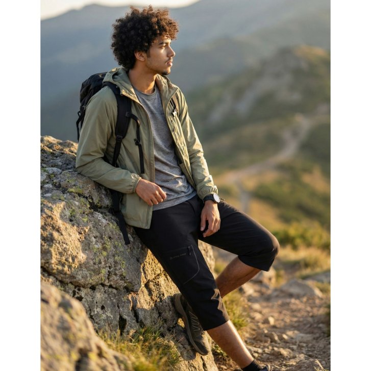 ALPINE PRO - WEDER 2 PÁNSKÉ SOFTSHELLOVÉ CAPRI KALHOTY