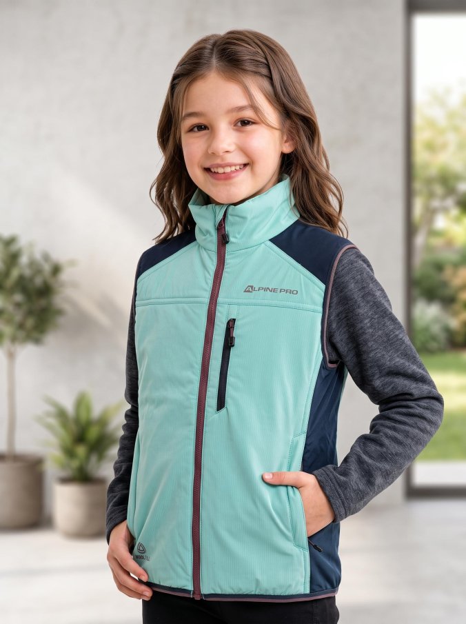 ALPINE PRO - NERCO DĚTSKÁ VESTA S MERINO VÝPLNÍ