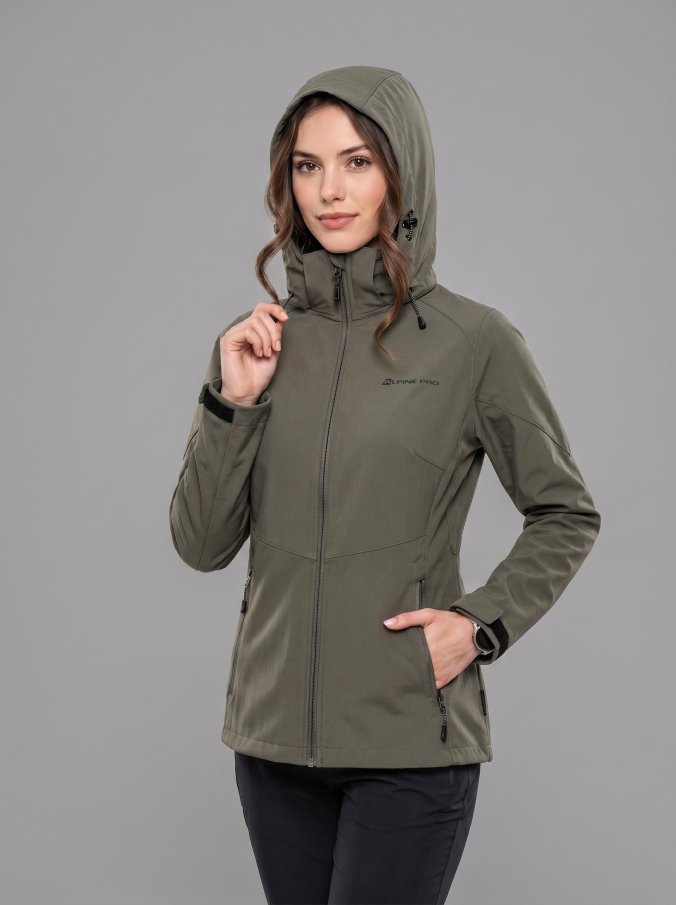 ALPINE PRO - HOORA 2 DÁMSKÁ SOFTSHELLOVÁ BUNDA S MEMBRÁNOU