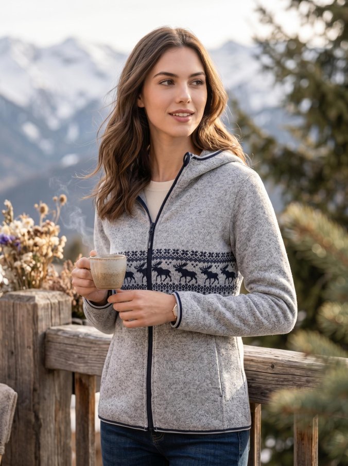 ALPINE PRO - NORESA DÁMSKÝ HŘEJIVÝ SVETR S KAPUCÍ