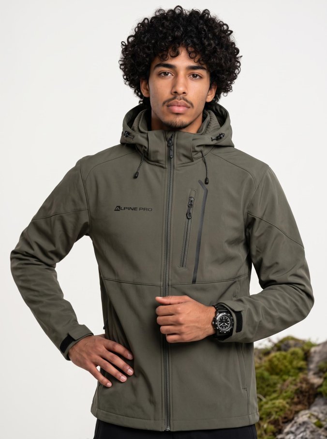 ALPINE PRO - HOOR 2 PÁNSKÁ SOFTSHELLOVÁ BUNDA S MEMBRÁNOU