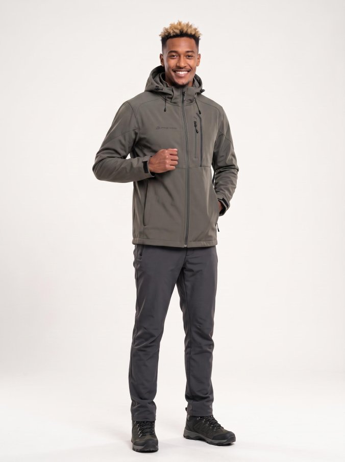 ALPINE PRO - HOOR 2 PÁNSKÁ SOFTSHELLOVÁ BUNDA S MEMBRÁNOU