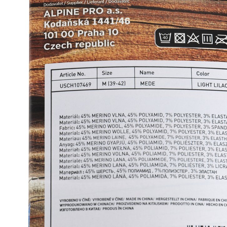 ALPINE PRO - MEDE SPORTOVNÍ PODKOLENKY Z MERINO VLNY